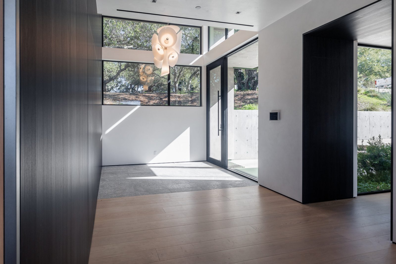 Interior hallway of a home strengthened through foundation and seismic work